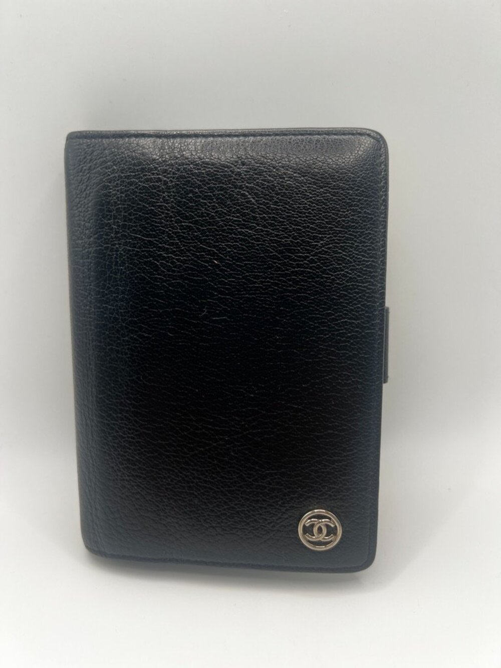 Chanel Black Leather Pocket Agenda 6-Ring Organizer